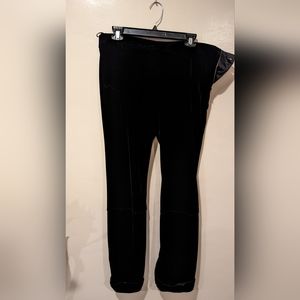 Tom Ford Black Velvet Leggings with Ankle cuff and zip